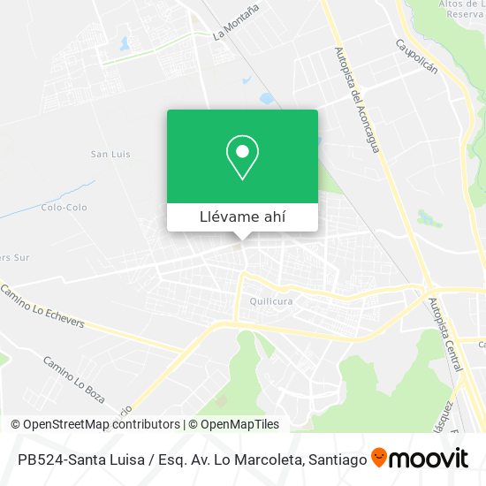 Mapa de PB524-Santa Luisa / Esq. Av. Lo Marcoleta
