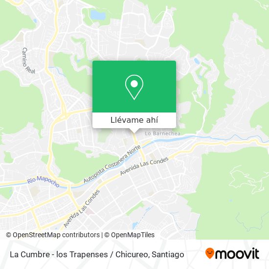 Mapa de La Cumbre - los Trapenses / Chicureo
