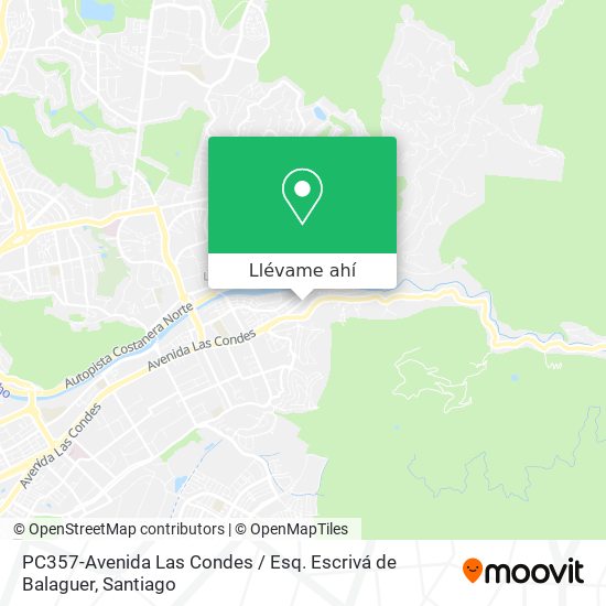 Mapa de PC357-Avenida Las Condes / Esq. Escrivá de Balaguer