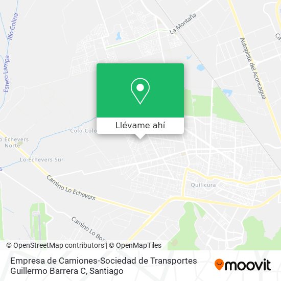 Mapa de Empresa de Camiones-Sociedad de Transportes Guillermo Barrera C