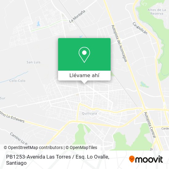 Mapa de PB1253-Avenida Las Torres / Esq. Lo Ovalle