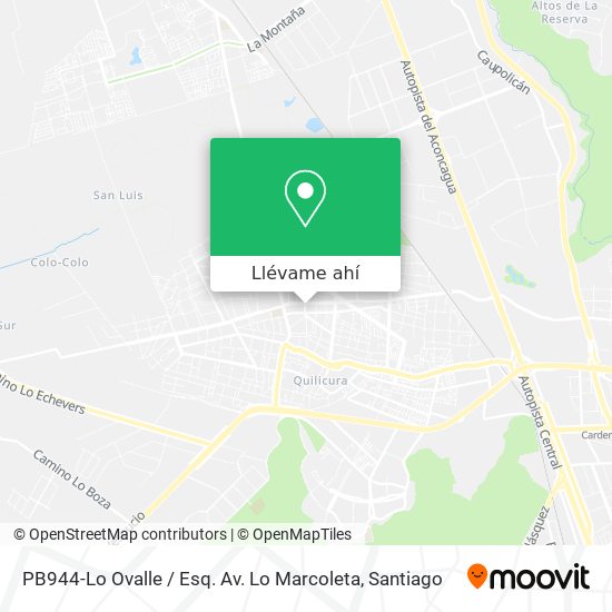 Mapa de PB944-Lo Ovalle / Esq. Av. Lo Marcoleta