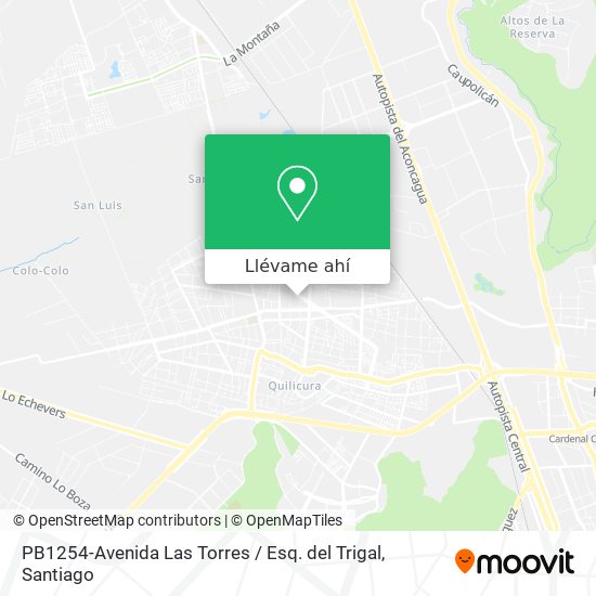 Mapa de PB1254-Avenida Las Torres / Esq. del Trigal