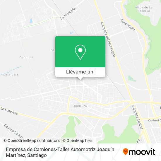 Mapa de Empresa de Camiones-Taller Automotriz Joaquín Martínez