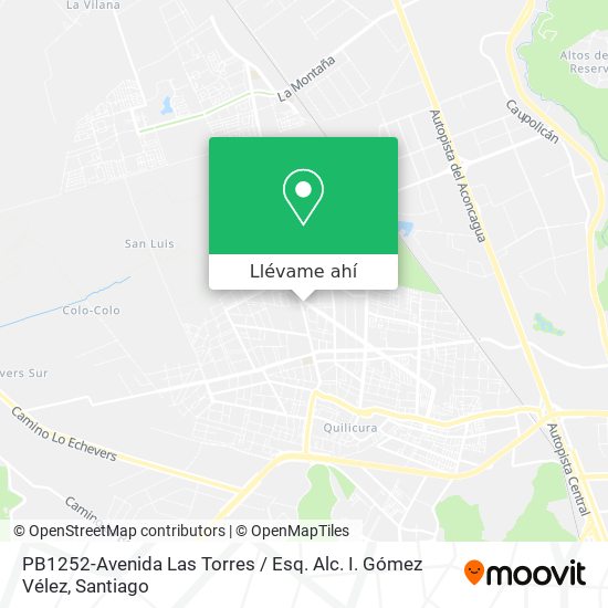 Mapa de PB1252-Avenida Las Torres / Esq. Alc. I. Gómez Vélez