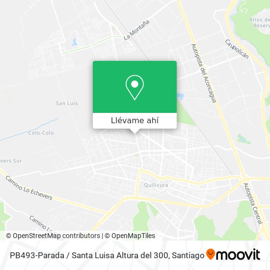 Mapa de PB493-Parada / Santa Luisa Altura del 300