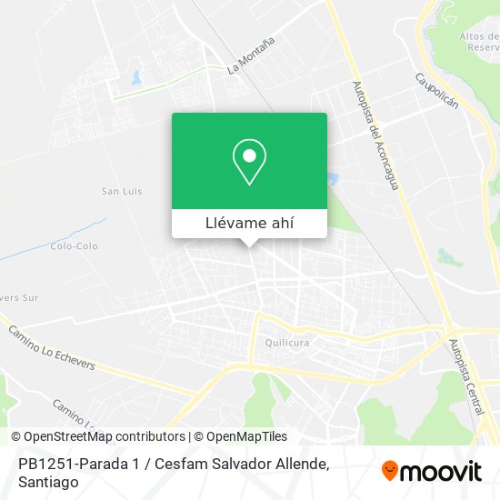 Mapa de PB1251-Parada 1 / Cesfam Salvador Allende