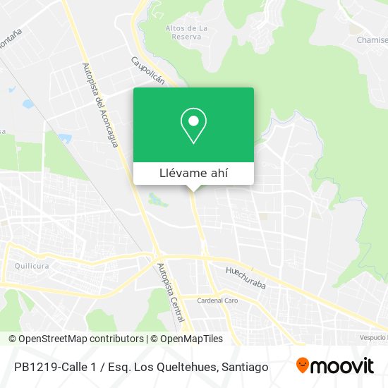 Mapa de PB1219-Calle 1 / Esq. Los Queltehues