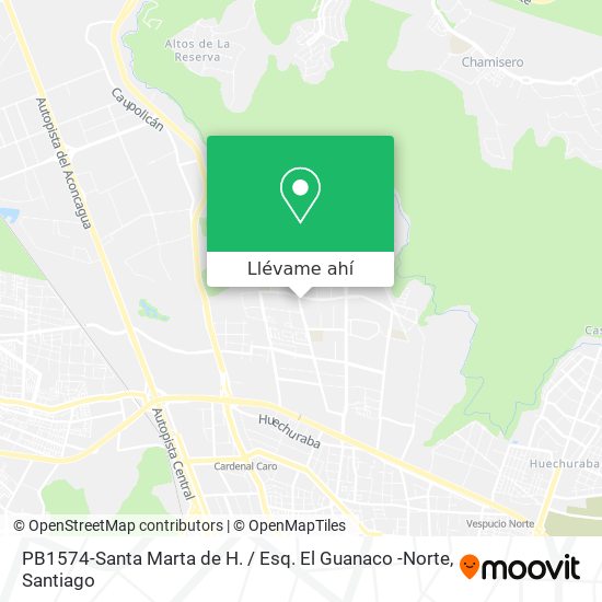 Mapa de PB1574-Santa Marta de H. / Esq. El Guanaco -Norte