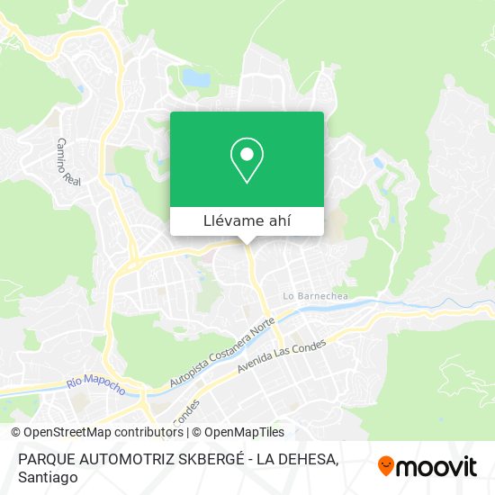 Mapa de PARQUE AUTOMOTRIZ SKBERGÉ - LA DEHESA