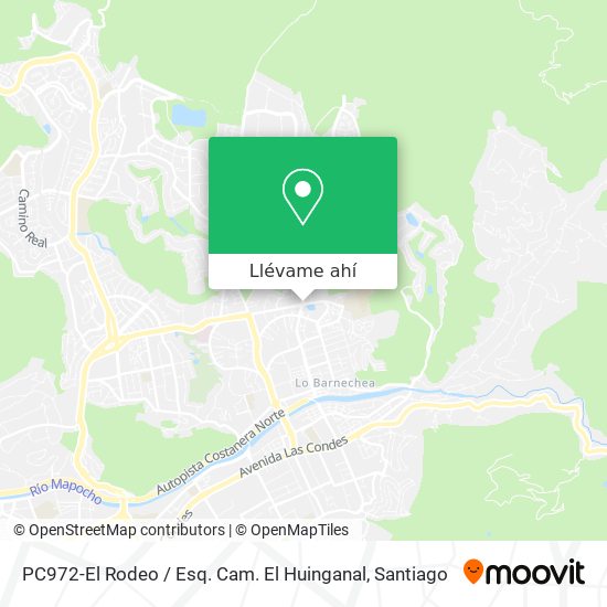 Mapa de PC972-El Rodeo / Esq. Cam. El Huinganal