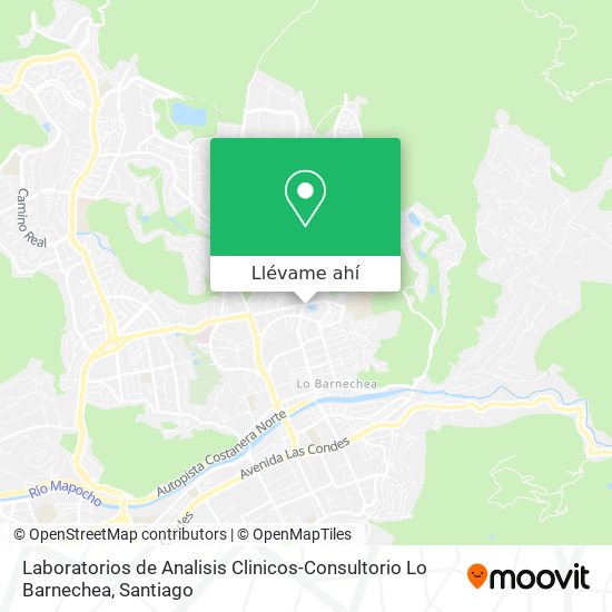 Mapa de Laboratorios de Analisis Clinicos-Consultorio Lo Barnechea