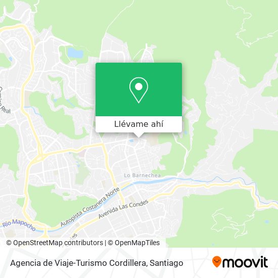 Mapa de Agencia de Viaje-Turismo Cordillera