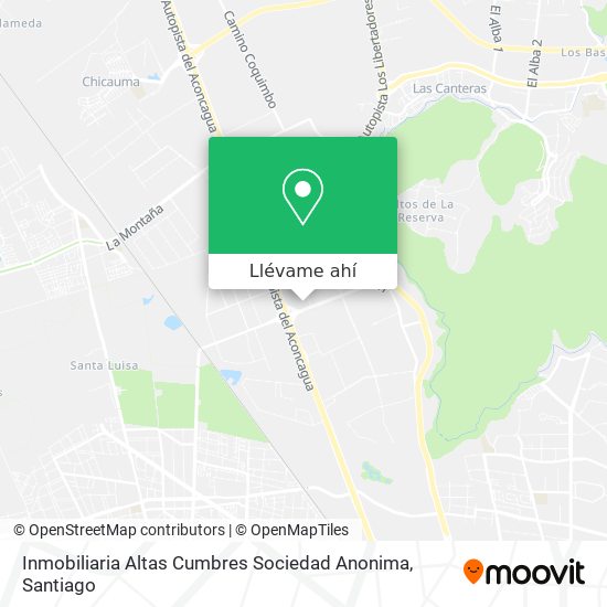 Mapa de Inmobiliaria Altas Cumbres Sociedad Anonima