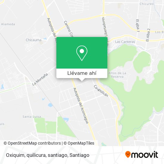 Mapa de Oxiquim, quilicura, santiago