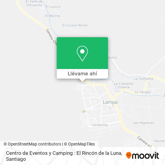 Mapa de Centro de Eventos y Camping : El Rincón de la Luna