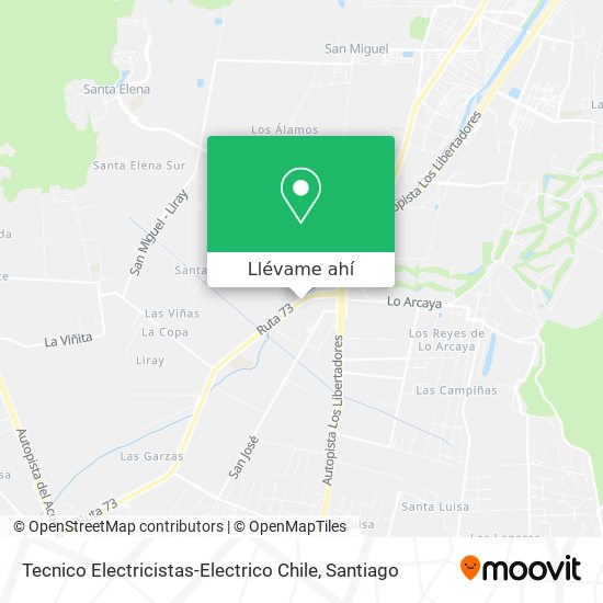 Mapa de Tecnico Electricistas-Electrico Chile