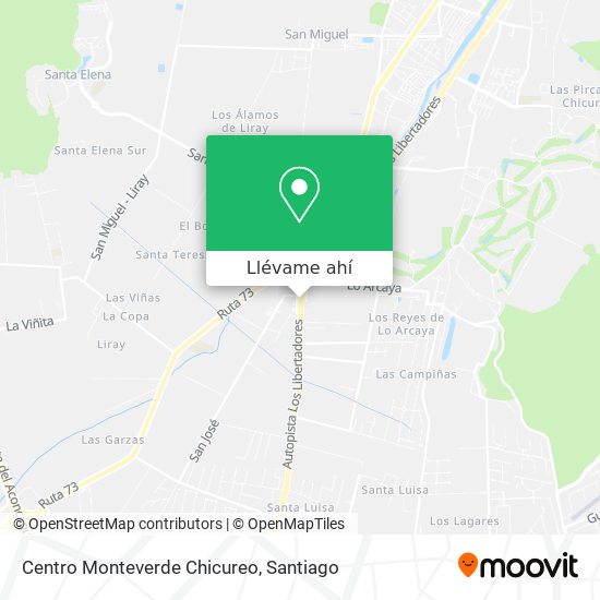Mapa de Centro Monteverde Chicureo