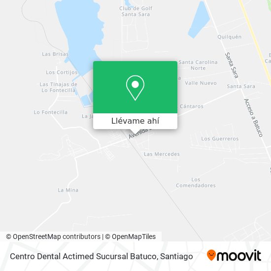 Mapa de Centro Dental Actimed Sucursal Batuco