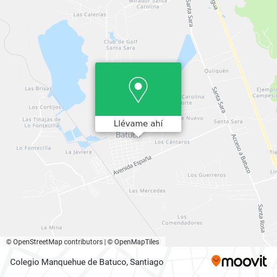 Mapa de Colegio Manquehue de Batuco