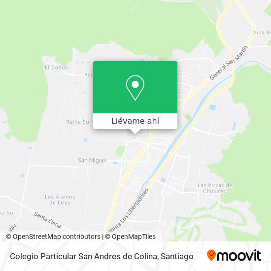 Mapa de Colegio Particular San Andres de Colina