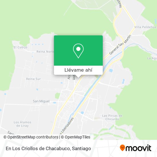 Mapa de En Los Criollos de Chacabuco