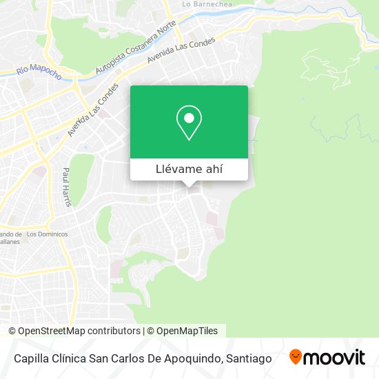 Mapa de Capilla Clínica San Carlos De Apoquindo