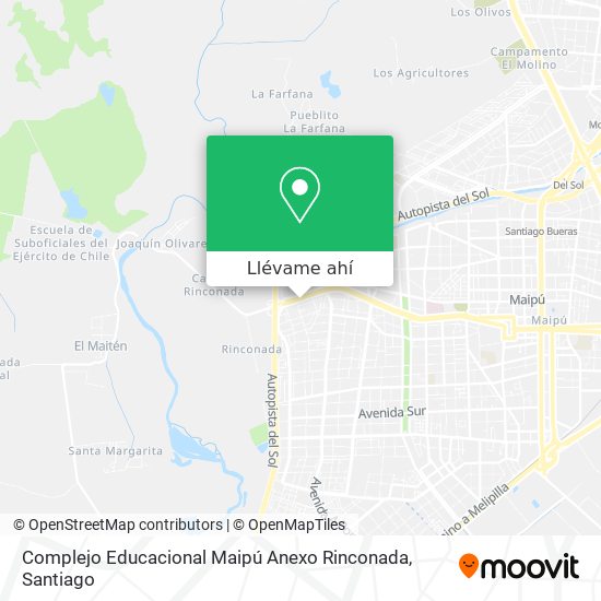 Mapa de Complejo Educacional Maipú Anexo Rinconada