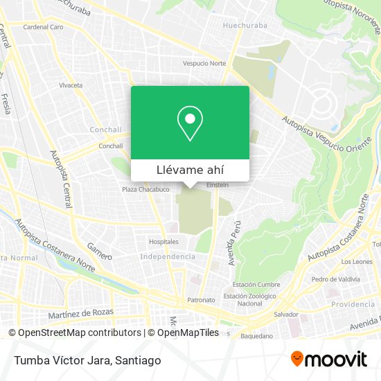 Mapa de Tumba Víctor Jara