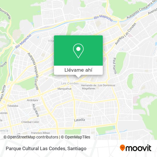 Mapa de Parque Cultural Las Condes