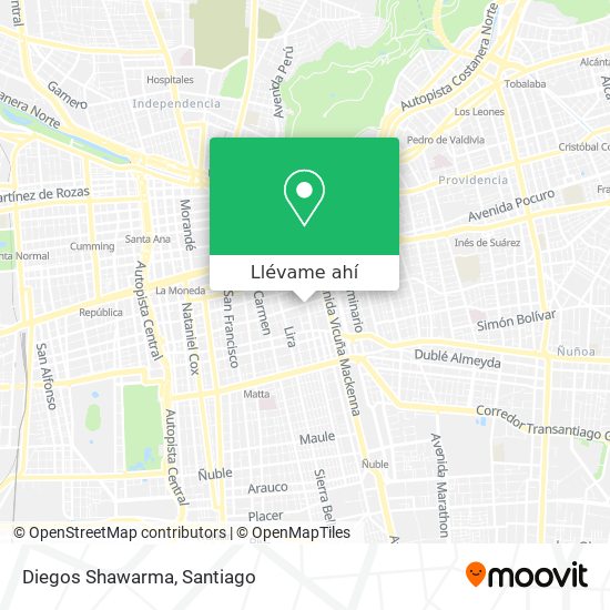 Mapa de Diegos Shawarma