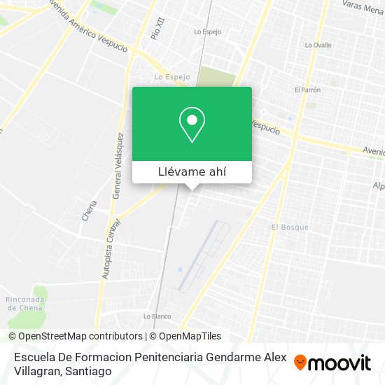 Mapa de Escuela De Formacion Penitenciaria Gendarme Alex Villagran