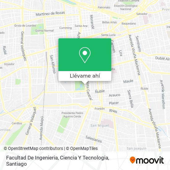 Mapa de Facultad De Ingenieria, Ciencia Y Tecnologia