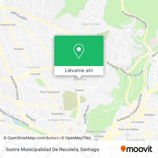 Mapa de Ilustre Municipalidad De Recoleta