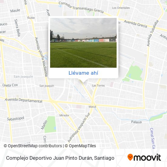 Mapa de Complejo Deportivo Juan Pinto Durán
