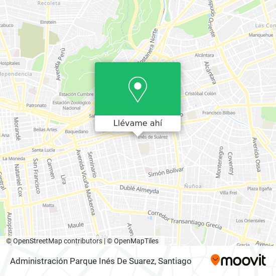 Mapa de Administración Parque Inés De Suarez