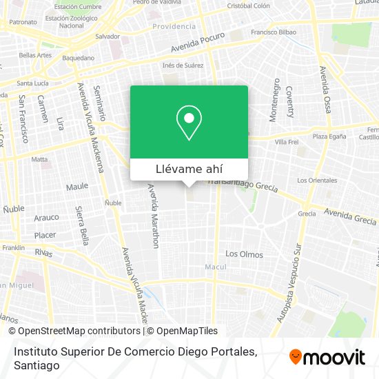 Mapa de Instituto Superior De Comercio Diego Portales