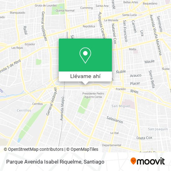 Mapa de Parque Avenida Isabel Riquelme