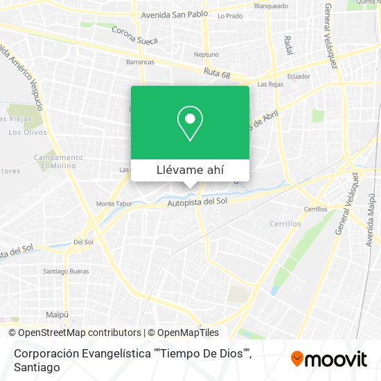 Mapa de Corporación Evangelística ""Tiempo De Dios""