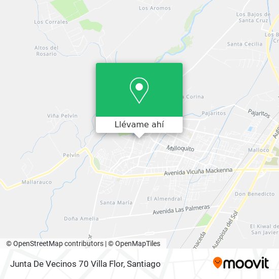 Mapa de Junta De Vecinos 70 Villa Flor
