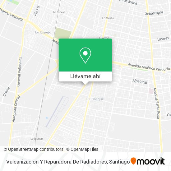 Mapa de Vulcanizacion Y Reparadora De Radiadores