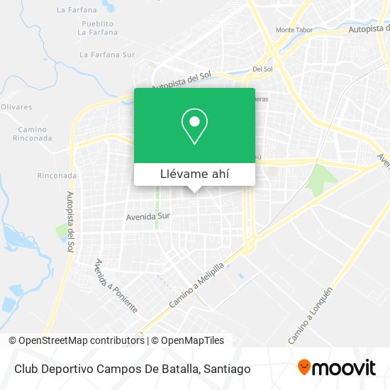 Mapa de Club Deportivo Campos De Batalla