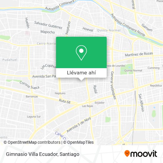Mapa de Gimnasio Villa Ecuador