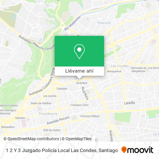 Mapa de 1 2 Y 3 Juzgado Policía Local Las Condes