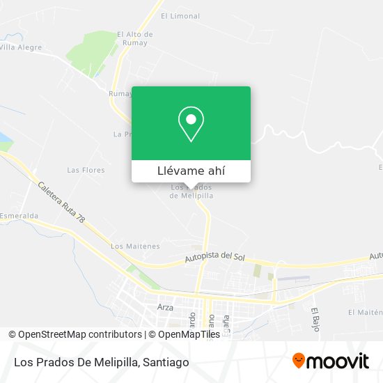 Mapa de Los Prados De Melipilla