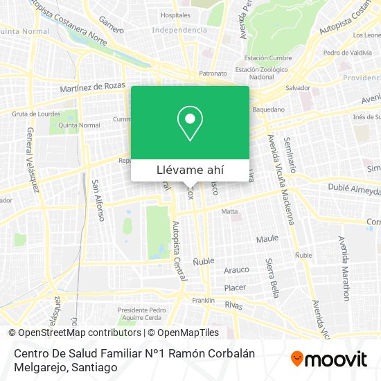 Mapa de Centro De Salud Familiar Nº1 Ramón Corbalán Melgarejo