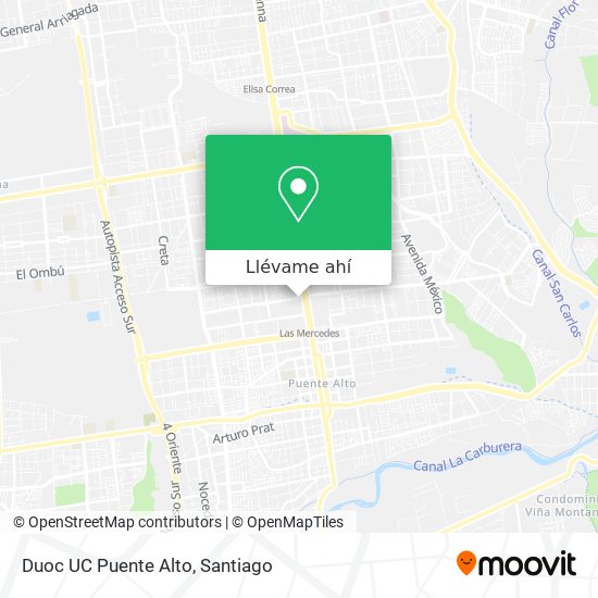 Mapa de Duoc UC Puente Alto