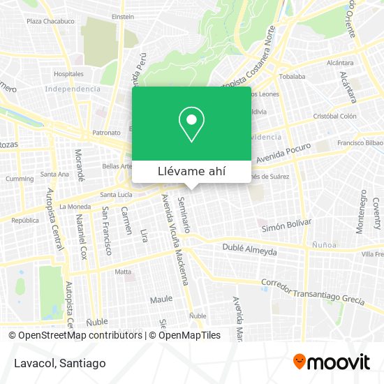 Mapa de Lavacol
