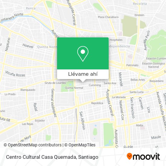 Mapa de Centro Cultural Casa Quemada