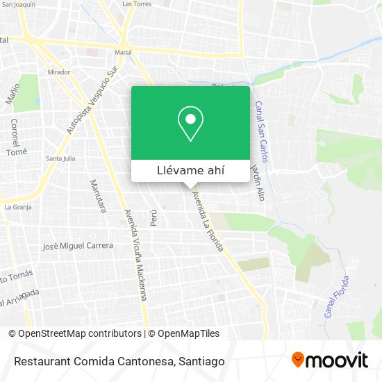 Mapa de Restaurant Comida Cantonesa